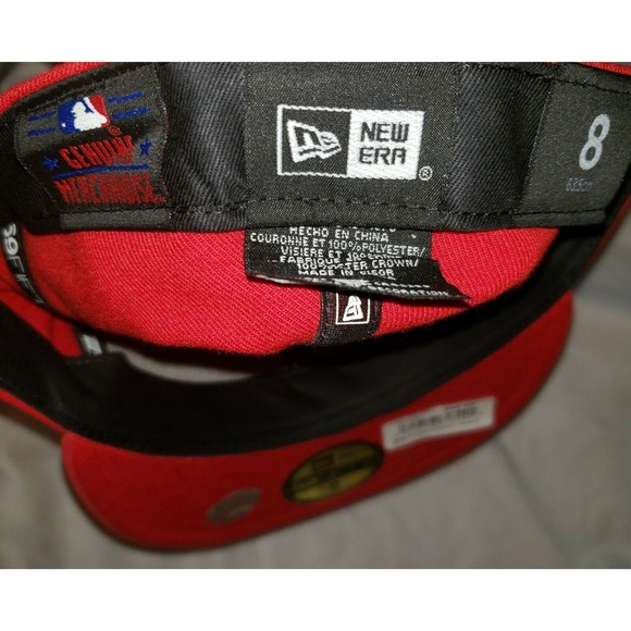 Atlanta Braves Nubuck Scarlet Red New Era MLB 59Fifty Fitted Hat Limited Edition - Picture 5 of 8